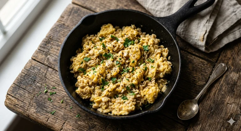 High-Protein Egg & Oat Scramble (Ready in 10 Minutes for Under $2)