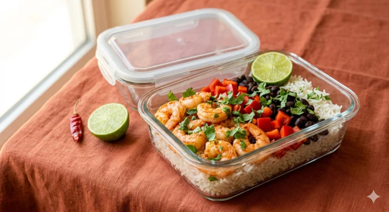 Meal Prep Cajun Shrimp & Black Bean Rice Bowl — 41g Protein, Under $4.50