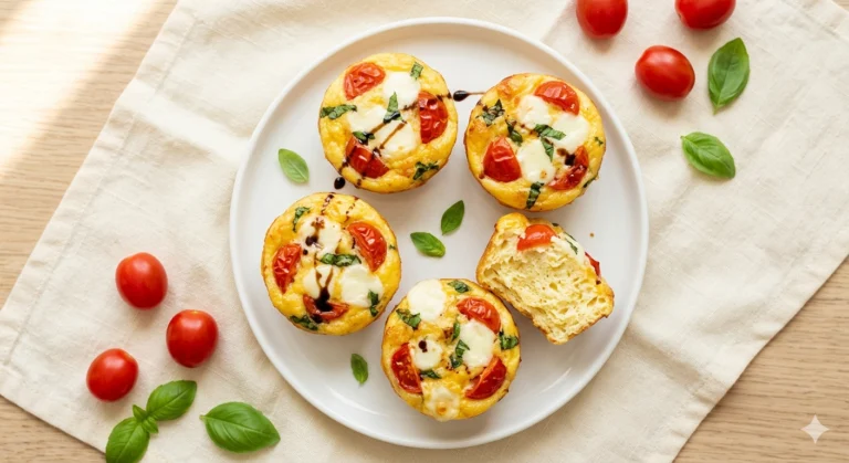 Meal Prep Caprese Egg Muffins — 30g Protein, Under $3