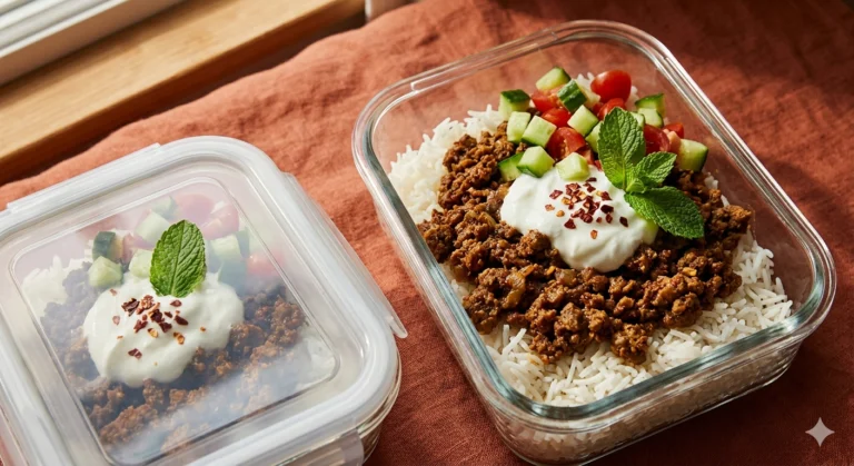 Meal Prep Turkish-Spiced Ground Beef & Rice — 46g Protein, Under $4