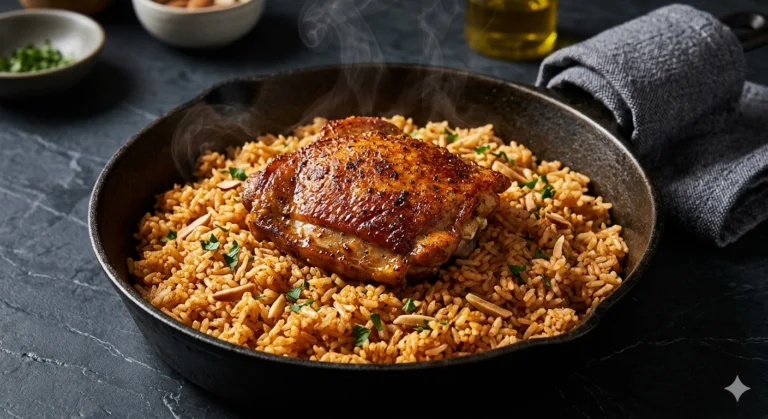 One-Pan Chicken & Rice with Paprika Broth — High Protein, $3.50 Solo Dinner