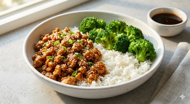Teriyaki Turkey Rice Bowl with Broccoli — 48g Protein Solo Dinner for Under $5