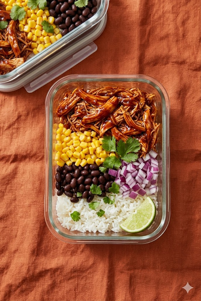 Meal Prep BBQ Chicken & Corn Rice Bowl — 42g Protein, Under $4