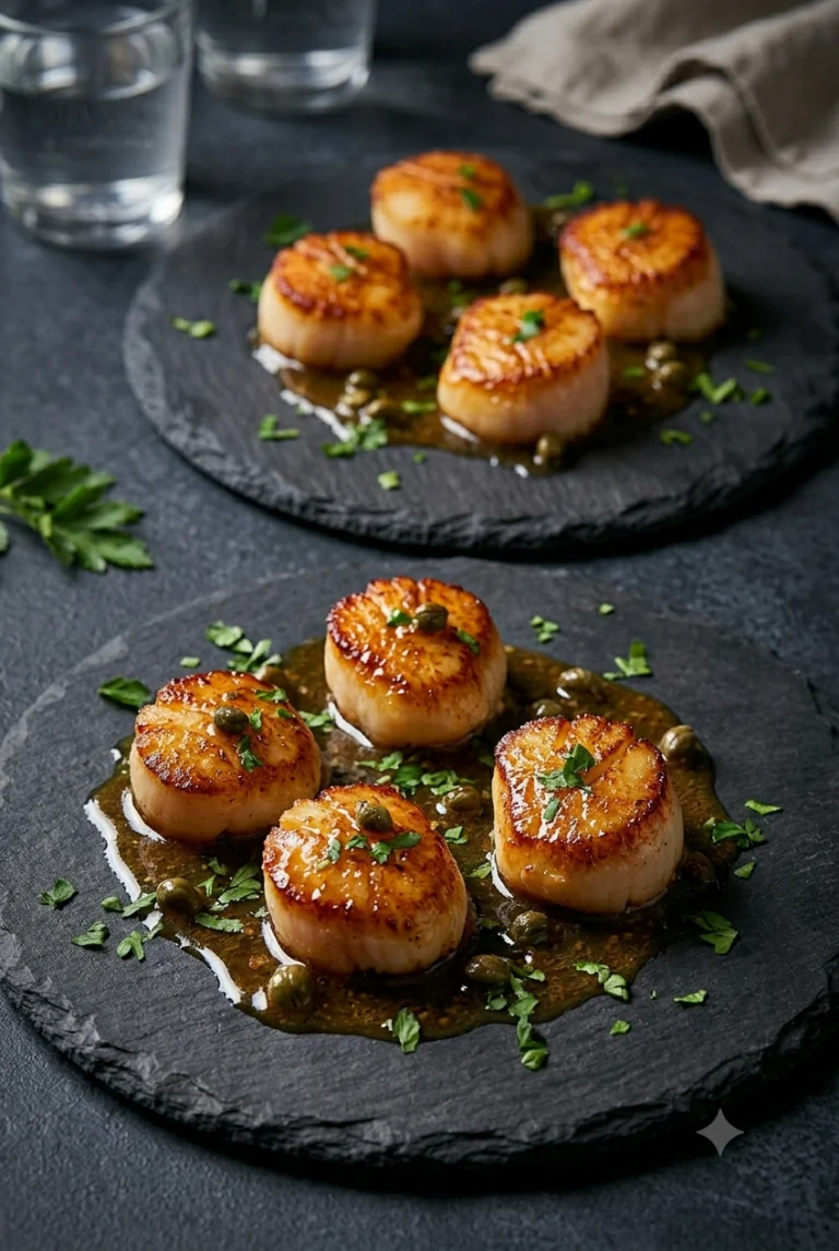 Brown Butter Scallops for Two with Lemon Caper Sauce — Under $10, Looks Michelin-Level