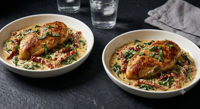 Creamy Tuscan Chicken for Two — Looks Like a Restaurant, Costs Under $9