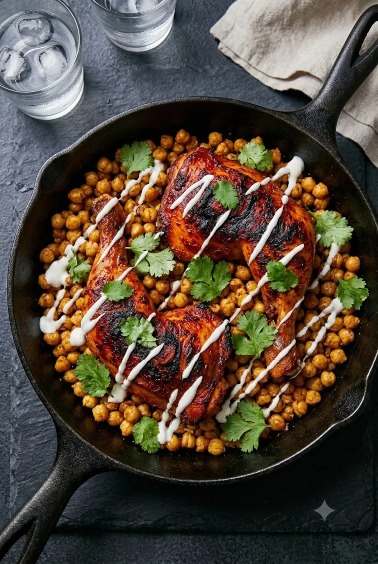 Harissa Chicken with Roasted Chickpeas & Yogurt for Two — Bold Flavour, Under $8