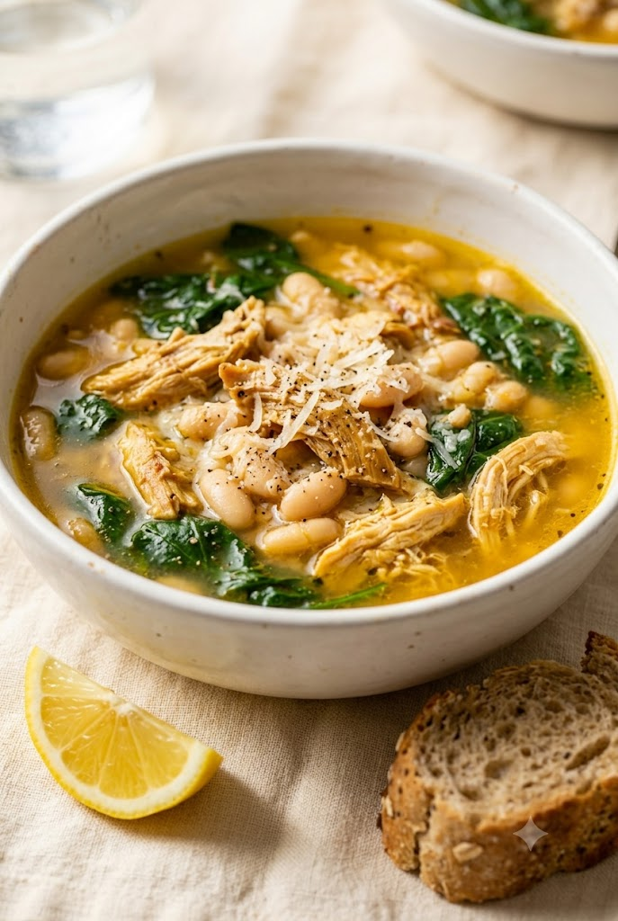 High-Protein Chicken & White Bean Soup — 48g Protein, Under $4.50