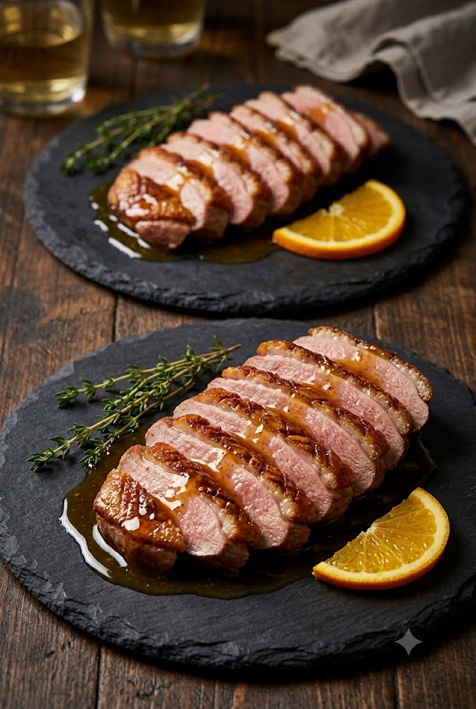 Seared Duck Breast for Two with Orange Pan Sauce — Fine Dining at Home, Under $10