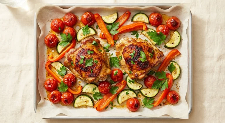 Sheet Pan Lemon Herb Chicken & Vegetables for Two — Clean, Colourful & Under $9