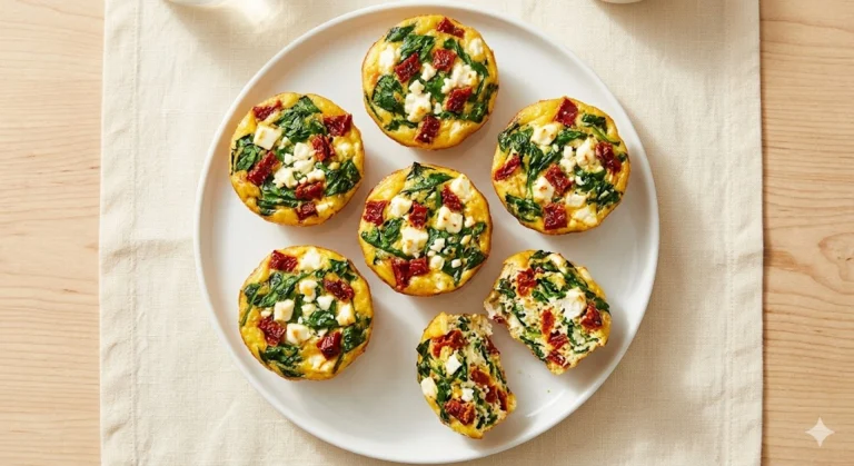 Meal Prep Spinach Feta Egg Cups — 29g Protein, Under $3