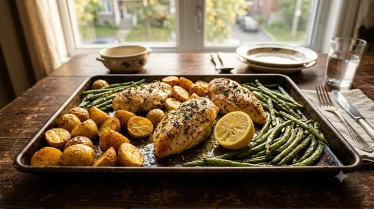 Baked Lemon Herb Chicken with Roasted Potatoes: A Simple Sheet Pan Dinner Under $5
