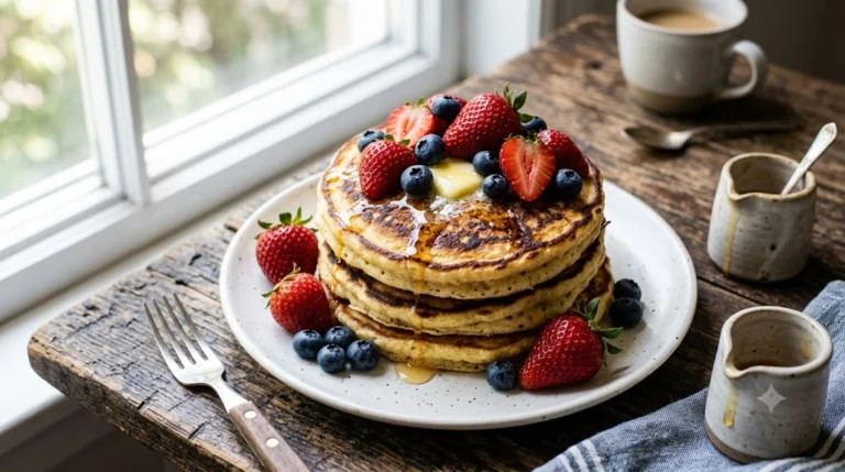 Cottage Cheese Protein Pancakes with Berries: A High-Protein Breakfast That Actually Fills You Up