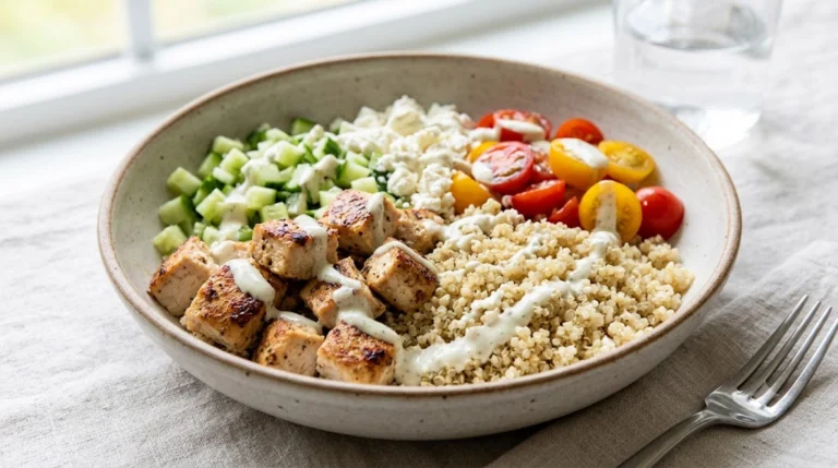 Greek Chicken Quinoa Bowl: A Fresh High-Protein Lunch Under $4