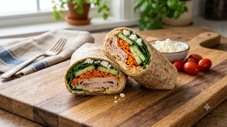 Turkey & Hummus Veggie Wrap: A No-Cook High-Protein Lunch Under $4