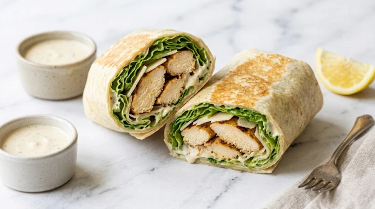 Chicken Caesar Wrap with Greek Yogurt Dressing — 44g Protein, Under $5
