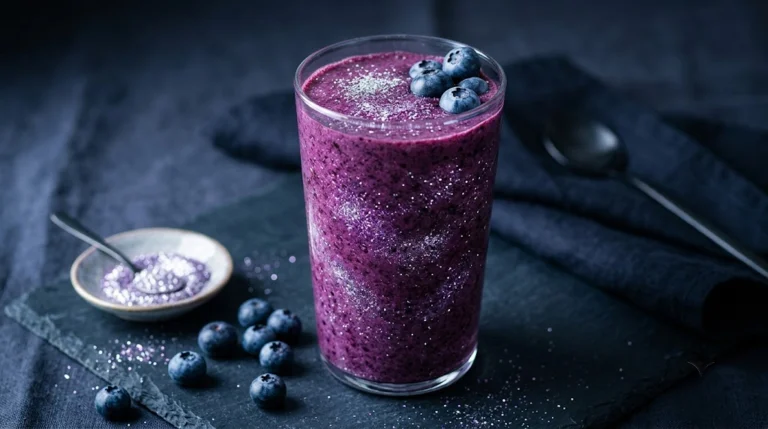 Edible Glitter Galaxy Smoothie — 26g Protein, Under $4