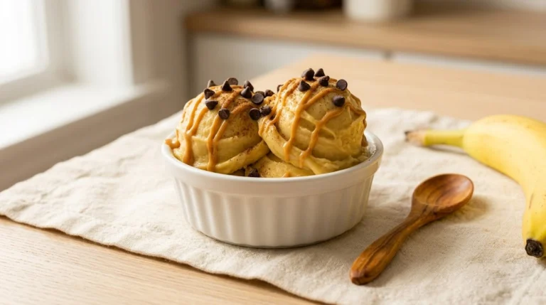 Frozen Banana Nice Cream with Peanut Butter — 18g Protein, Under $2