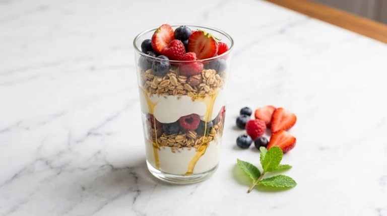 Greek Yogurt Parfait with Granola & Berries — 28g Protein, Under $3.50