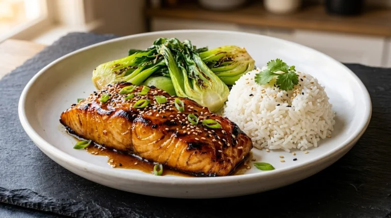 Honey Soy Glazed Cod with Bok Choy & Jasmine Rice — 42g Protein, Under $6