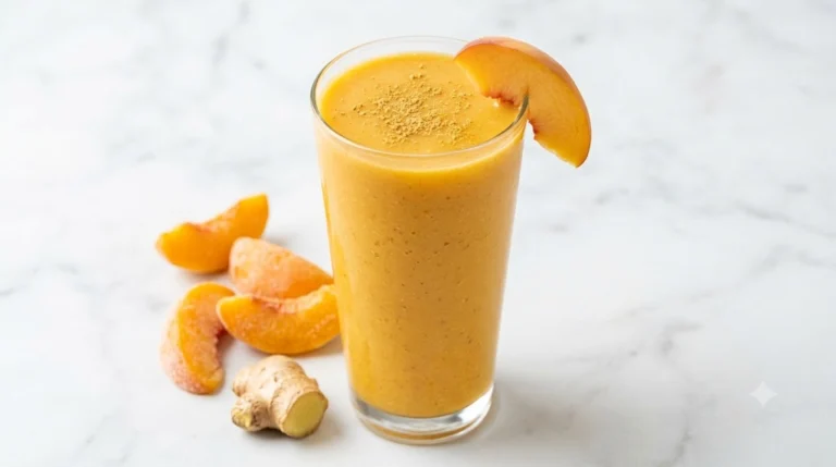 High-Protein Peach & Ginger Smoothie — 26g Protein, Under $3