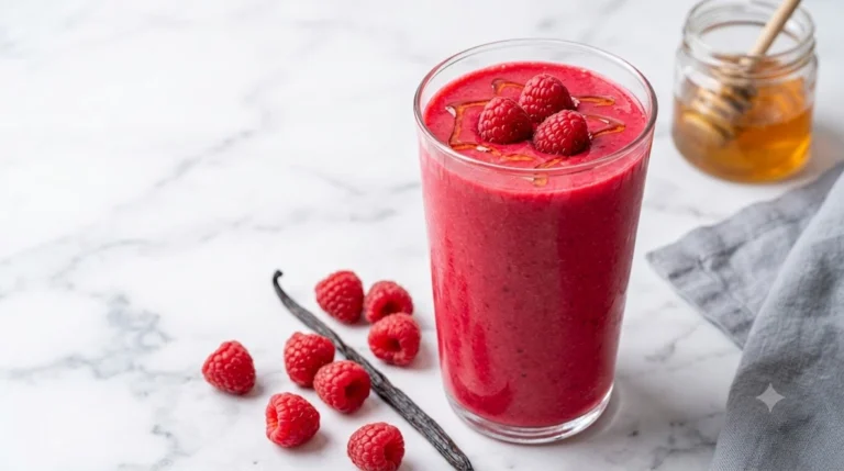High-Protein Raspberry Vanilla Smoothie — 27g Protein, Under $3