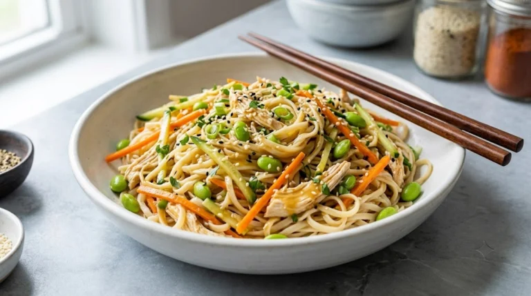 Sesame Ginger Chicken Noodle Salad — 38g Protein, Under $4.50