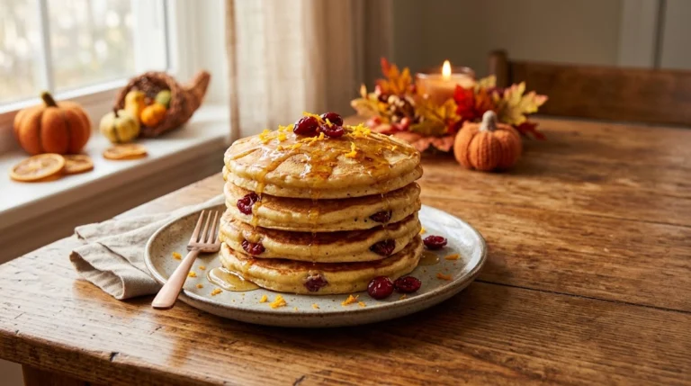 Cranberry Orange Protein Pancakes: A Festive High-Protein Thanksgiving Breakfast Under $2.50