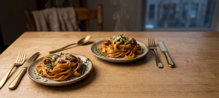 Creamy Cajun Chicken Pasta for Two (Under $10!)