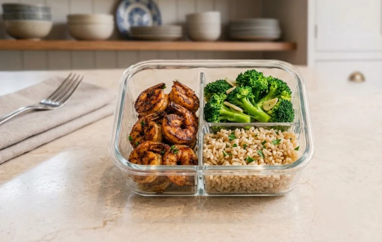 High-Protein Garlic Shrimp & Rice Meal Prep Bowl: 36 Grams of Protein Under $5