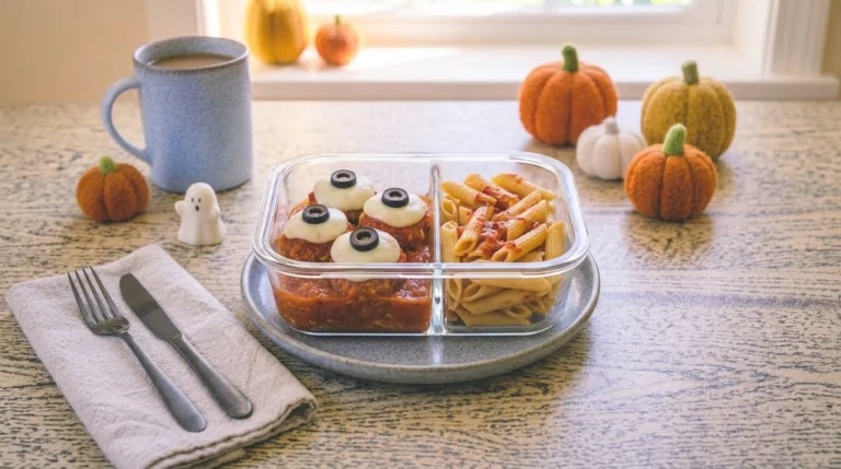 High-Protein Monster Eyeball Turkey Meatball & Marinara Meal Prep Bowl: 37 Grams of Protein Under $5