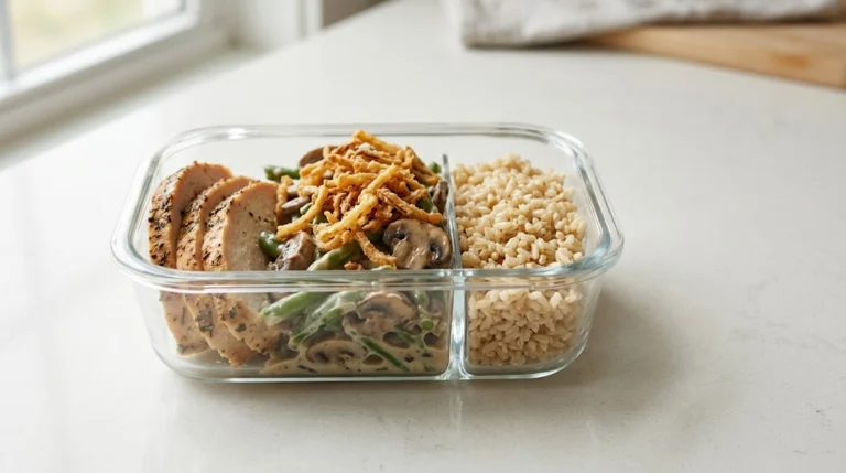 High-Protein Turkey & Green Bean Casserole-Inspired Meal Prep Bowl: 36 Grams of Protein Under $5