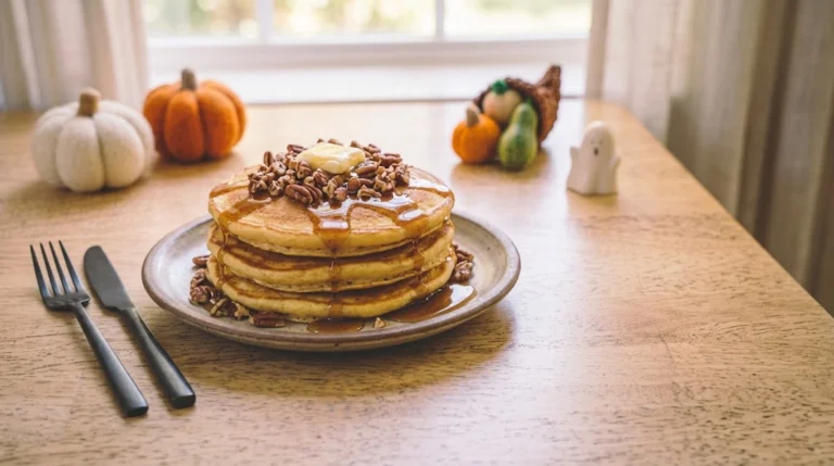 Maple Pecan Protein Pancakes: A Cozy High-Protein Thanksgiving Breakfast Under $2.50