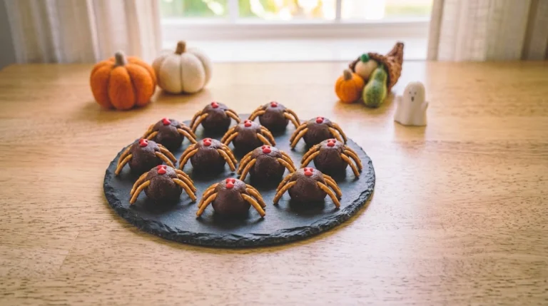 No-Bake Black Widow Spider Protein Bites: A Spooky High-Protein Halloween Snack Under $2