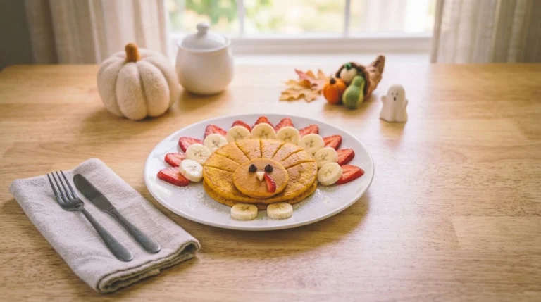 Turkey Feather Pumpkin Protein Pancakes: A Festive High-Protein Thanksgiving Breakfast Under $2.50