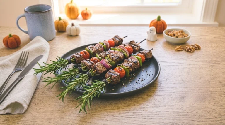 Witch’s Broom Steak & Veggie Skewers for Two: A Playful Halloween Dinner Under $10