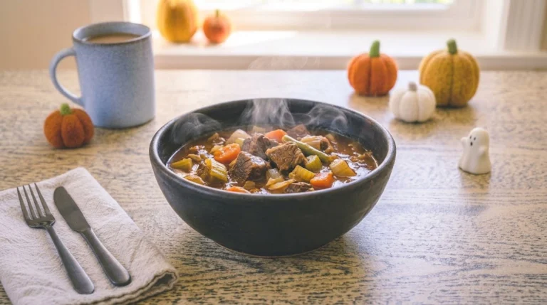 Witch’s Cauldron Beef & Veggie Stew for Two: A Cozy Halloween Dinner Under $10