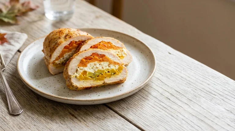 Candy Corn Stuffed Chicken for Two: A Colorful Halloween Dinner Under $10
