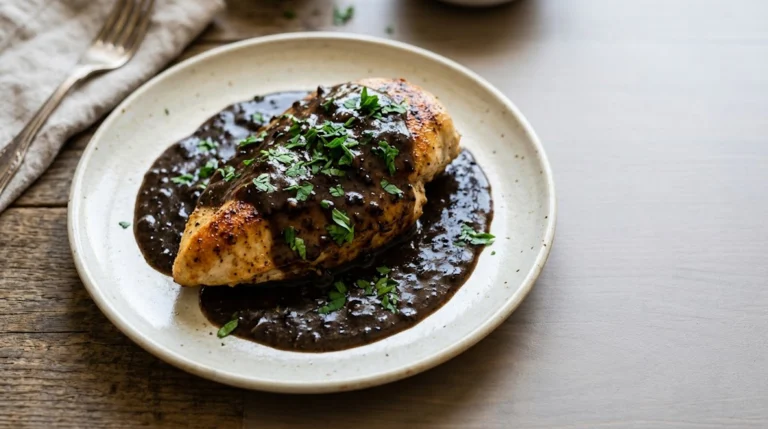 Full Moon Herb Chicken with Mushroom Night Gravy for Two: A Moody Halloween Dinner Under $10