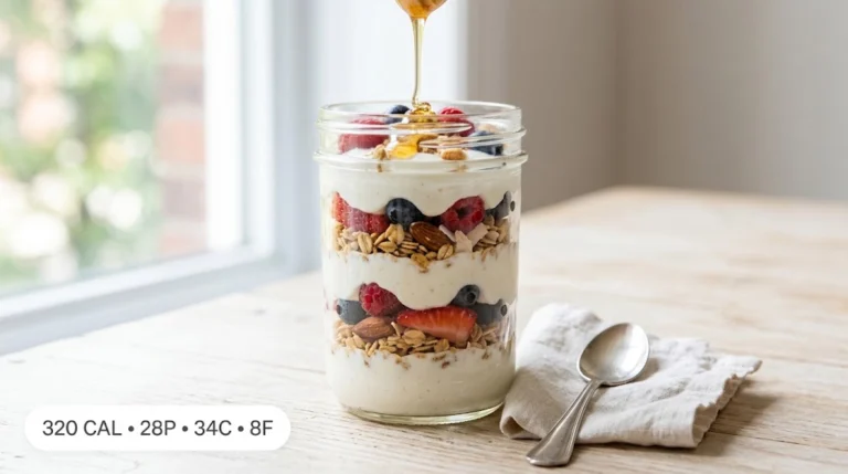 Greek Yogurt Protein Parfait (28g Protein, Ready in 5 Minutes)
