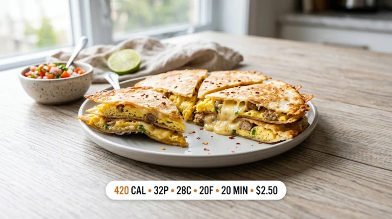 High-Protein Breakfast Quesadillas (32g Protein, Ready in 20 Minutes)