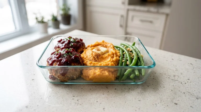 High-Protein Turkey Meatloaf Muffins with Cranberry Glaze Meal Prep Bowl: 35 Grams of Protein Under $5
