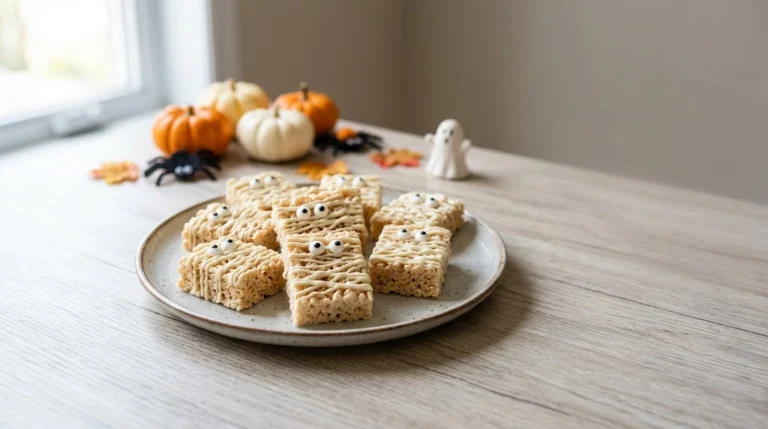 No-Bake Mummy Protein Rice Krispie Treats: A Fun High-Protein Halloween Snack Under $2