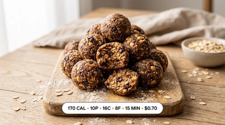 No-Bake Peanut Butter Protein Energy Bites (10g Protein, No Oven Needed)
