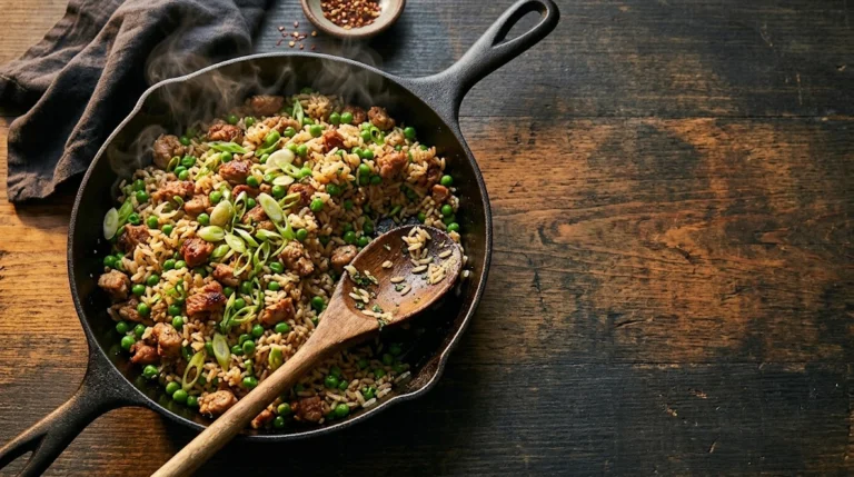 One-Pan Garlic Butter Turkey & Rice Skillet