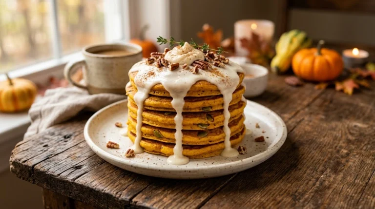Pumpkin Cheesecake Protein Pancakes: A Rich High-Protein Thanksgiving Breakfast Under $2.50