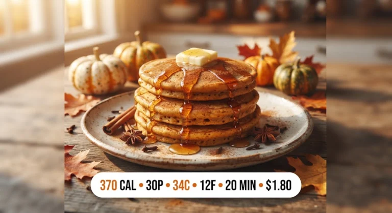 Pumpkin Spice Protein Pancakes (30g Protein, Fall Favorite)