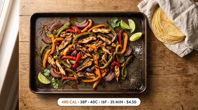 Sheet Pan Chicken Fajitas (38g Protein, Under $10 for Two)