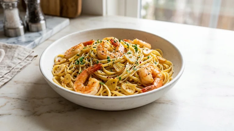 Vampire Slayer Garlic Shrimp Pasta for Two: A Bold Halloween Dinner Under $10
